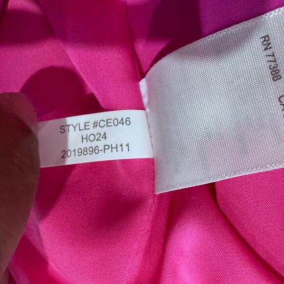 J.Crew Factory High Shine Satin Double Breasted Blazer Hot Pink Petite 8P NWT - Picture 6 of 9